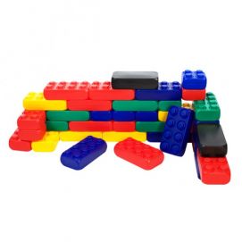 Verhuur van reuze lego. Stapel zo hoog je kunt met deze blokken van  wel 30 cm breed !!